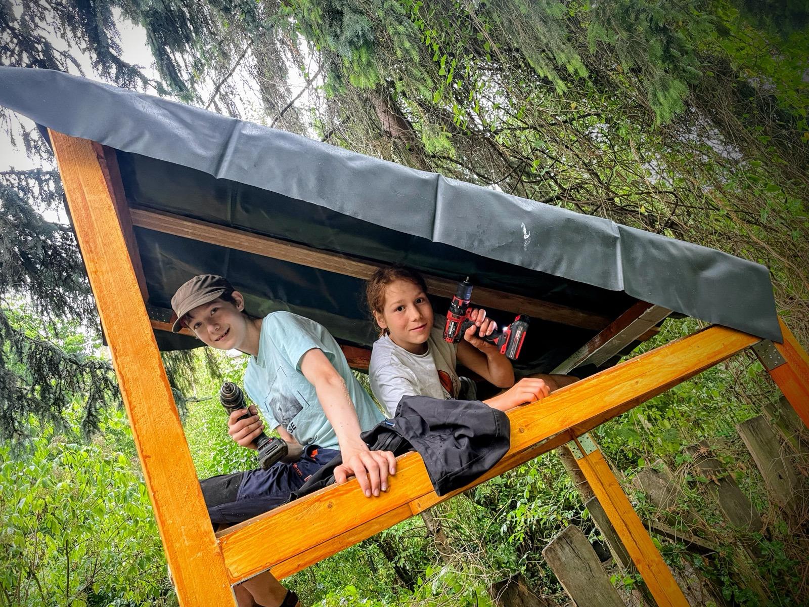 My Friend and I at our House