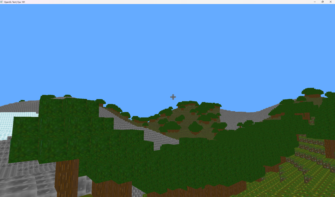 A Sceenshot of my OpenGL Project: Minecraft Clone